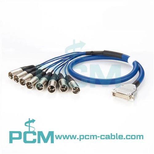 Cablu DB25 la 8 XLR tată