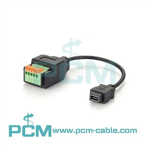 Mini USB mamă la bloc terminal de tip arc