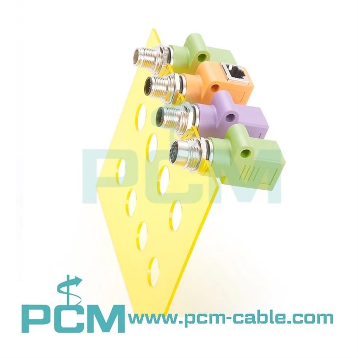 Panel Feed Through Adapters M12 X-coded to RJ45 for Electrical Cabinets