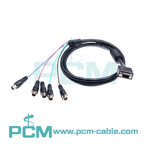 Cablu 5 BNC mamă la HD15 VGA mamă