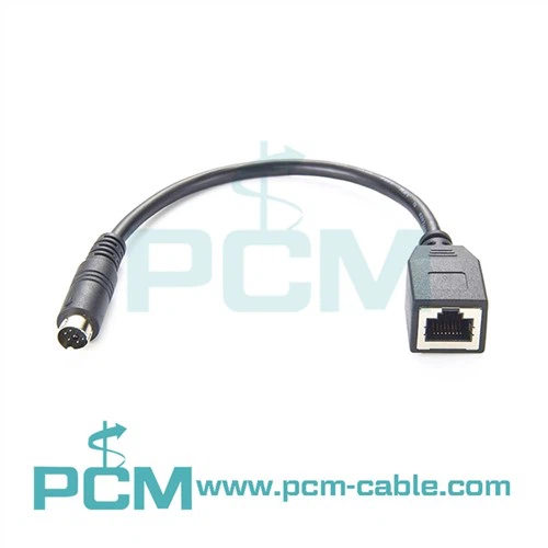Cablu de schimbare de gen Mini DIN la RJ45 cu 8 pini