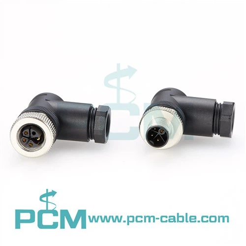 Conector cu cablu M12 K în unghi drept