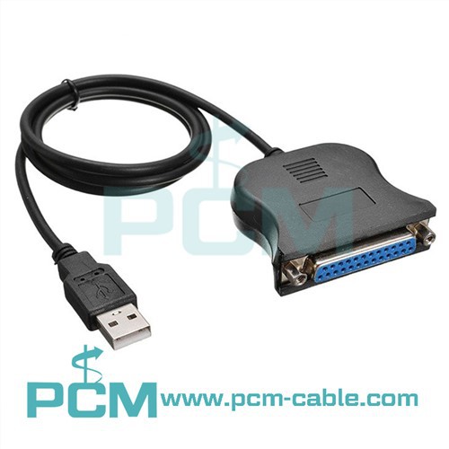 Cablu USB la imprimantă paralelă cu 25 de pini