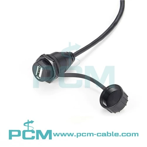 Waterproof Cable USB 2.0 Type A Female Connector Rated IP67
