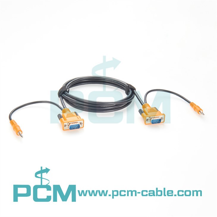 VGA Monitor Cable Male to Male with 3.5mm Stereo