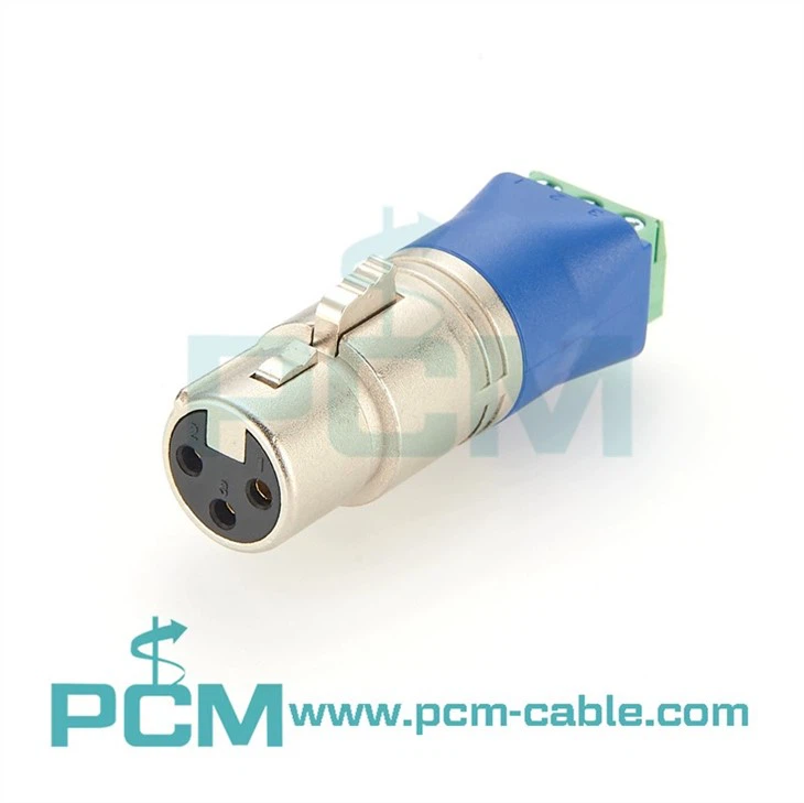 3 Pin Male Female XLR to Screw Terminal Adapter