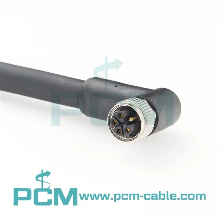 m12 l code cable assembly right angle