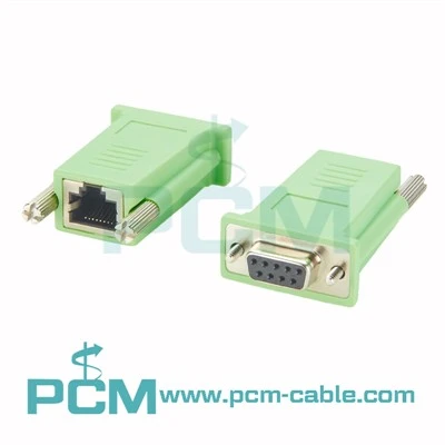 Adaptor de consolă serial DB9 mamă la RJ45 mamă compatibil Cisco CAB-9AS-FDTE