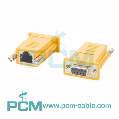 Adaptor de consolă serial DB9 mamă la RJ45 mamă compatibil Cisco DX9F‑DTE‑RJ