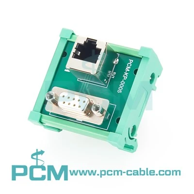 Modul de interfață șină DIN Adaptor placă Breakout RJ45 DB9 mamă