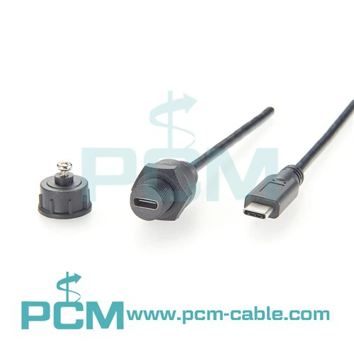 Cablu de montare pe panou USB C impermeabil